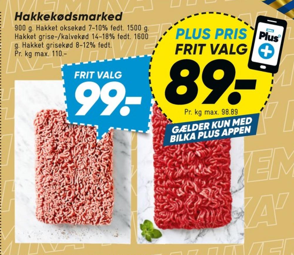 Hakket grisekød 8-12%