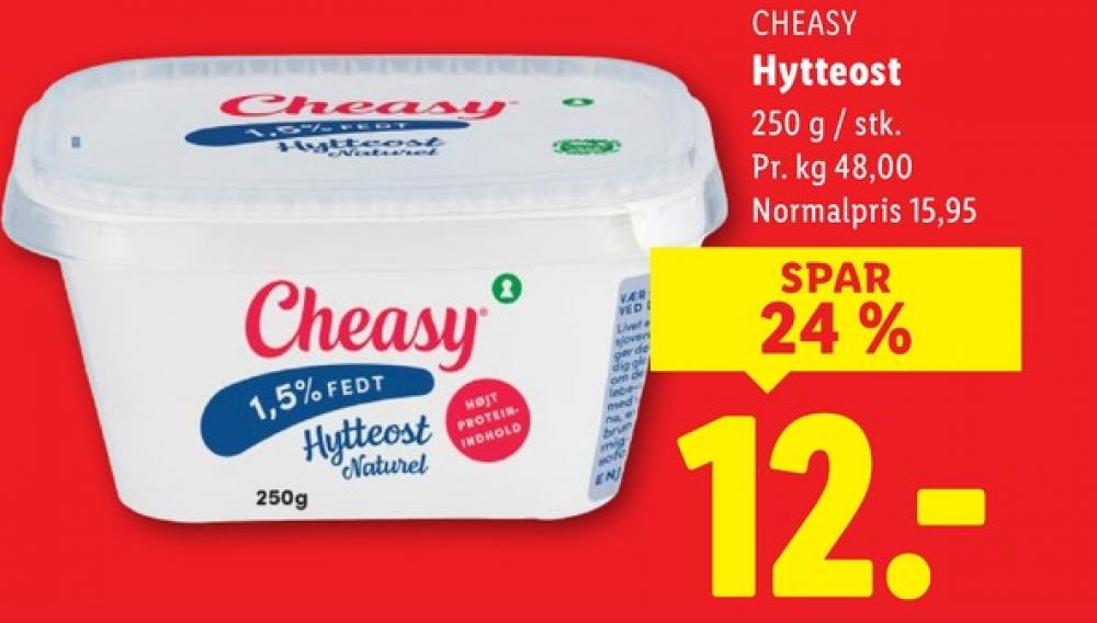 Cheasy, Hytteost naturel 1,5%