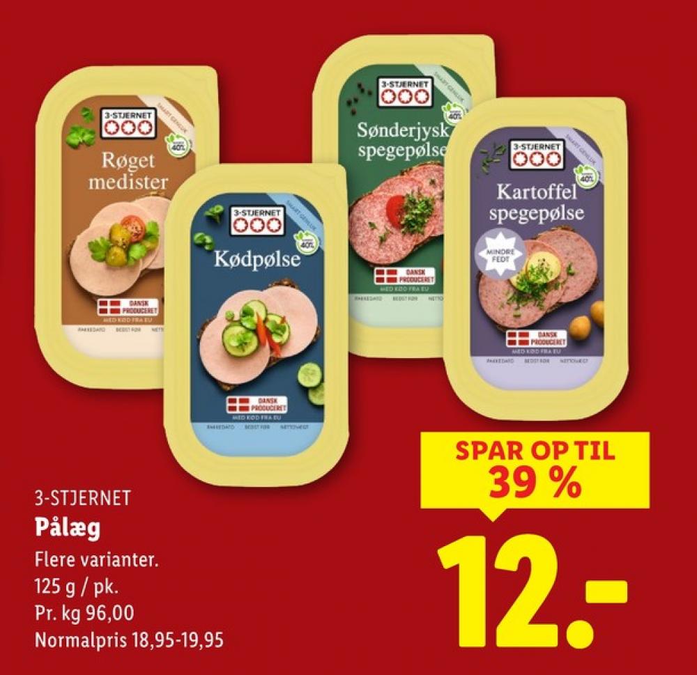 3-stjernet Gul bordpak, Kartoffelspegepølse