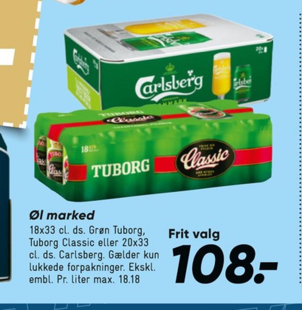 Tuborg Classic, Øl 18 pk.