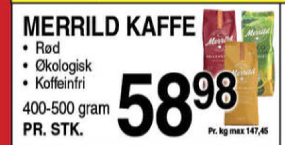 Merrild Mellemristet, Kaffe Formalet