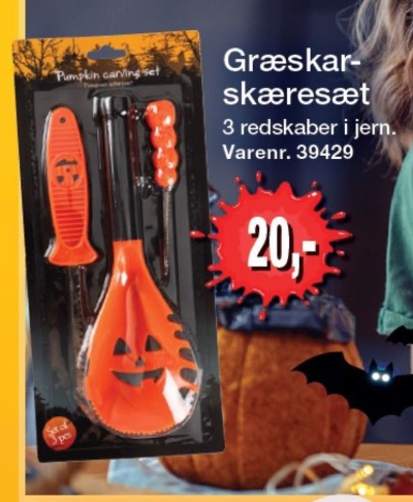 Halloween Græskarskæresæt