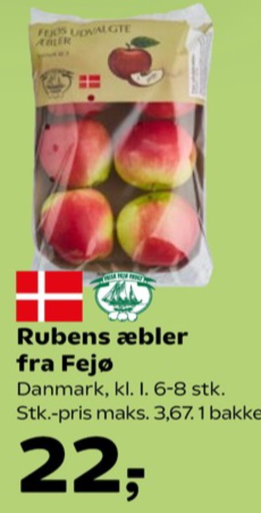 Fejø Dansk Kernefrugt, Æbler