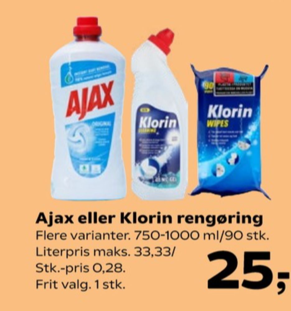 Klorin, Wipes