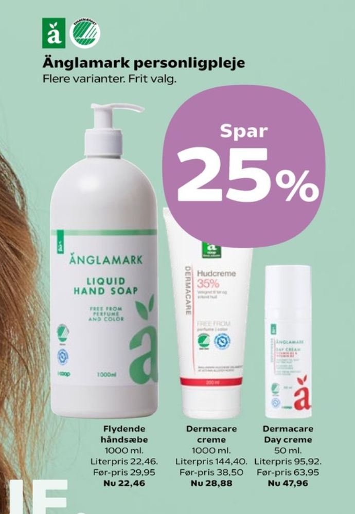 Änglamark, Flydende sæbe