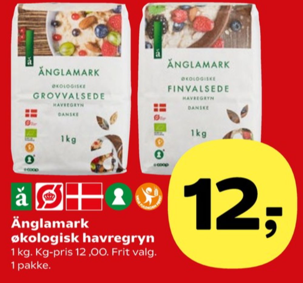 Änglamark, Grovvalsede Havregryn