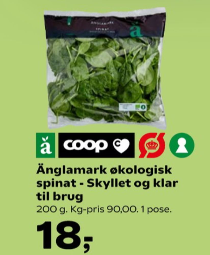 Änglamark, Spinat