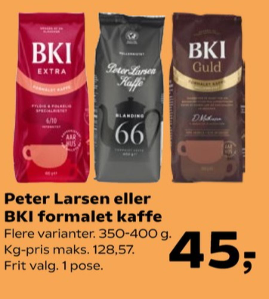 Peter Larsen Blanding 66, Kaffe Formalet
