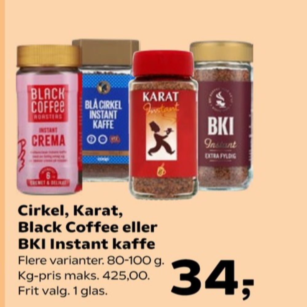 BKI Extra, Instant Kaffe
