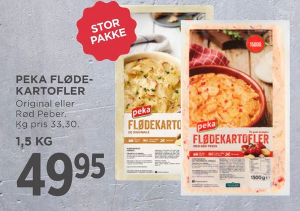 Peka, Flødekartofler med peberfrugt