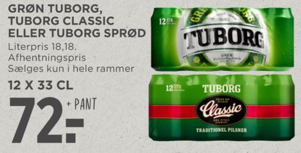 Tuborg Classic, Øl 12 pk.