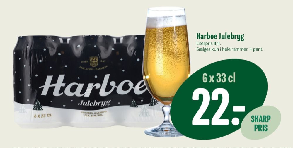 Harboe Julebryg, Øl