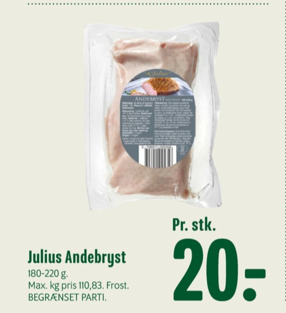 Julius, Andebryst
