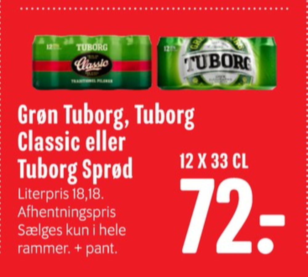 Tuborg Classic, Øl 12 pk.