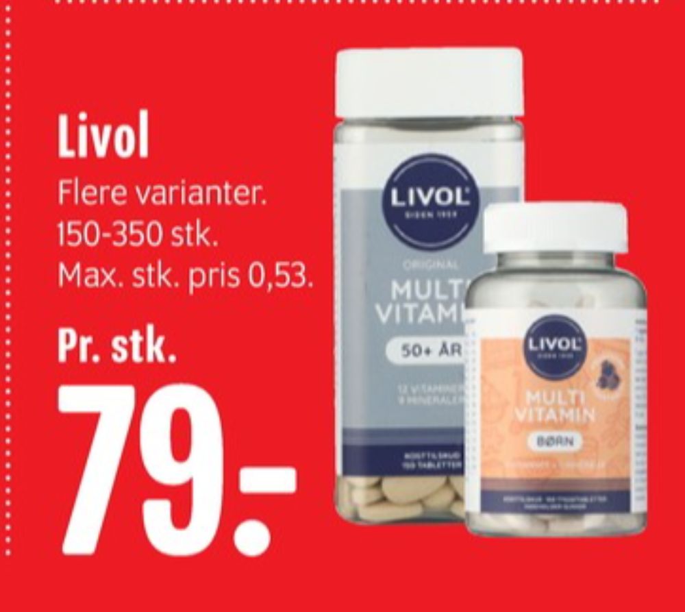 Livol Multi, Vitaminer