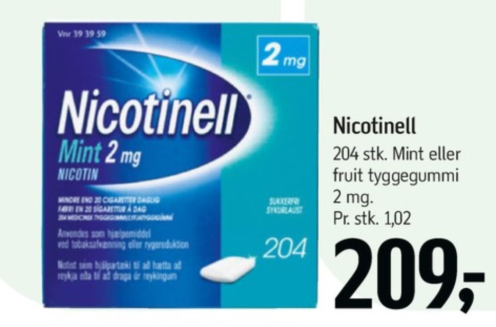 Nicotinell, Nikotintyggegummi