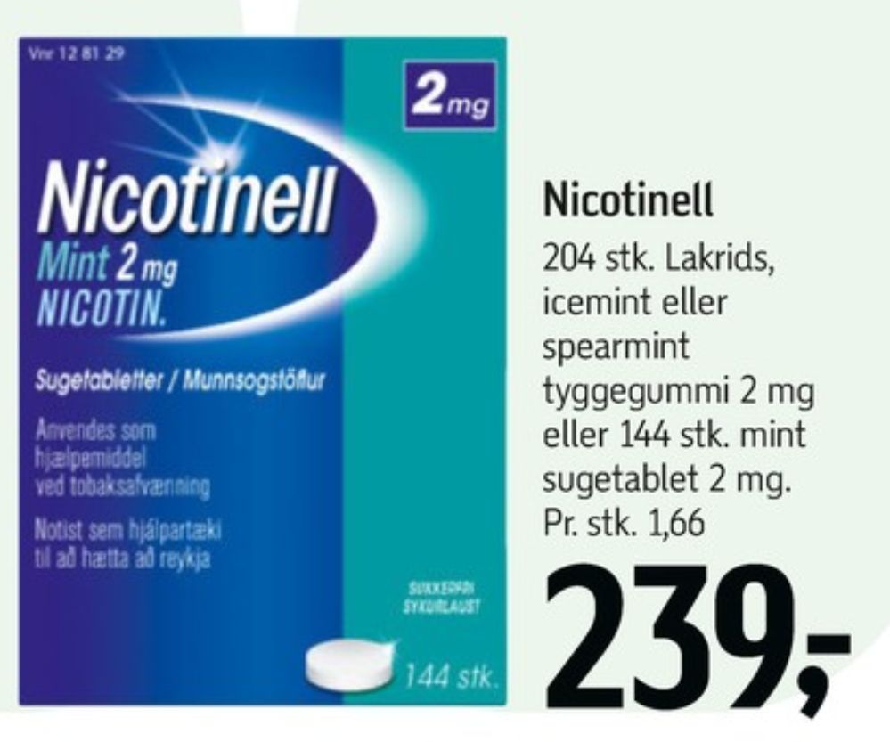 Nicotinell, Nikotintyggegummi