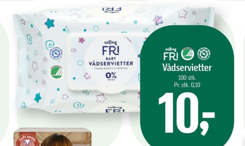 Salling Fri, Vådservietter