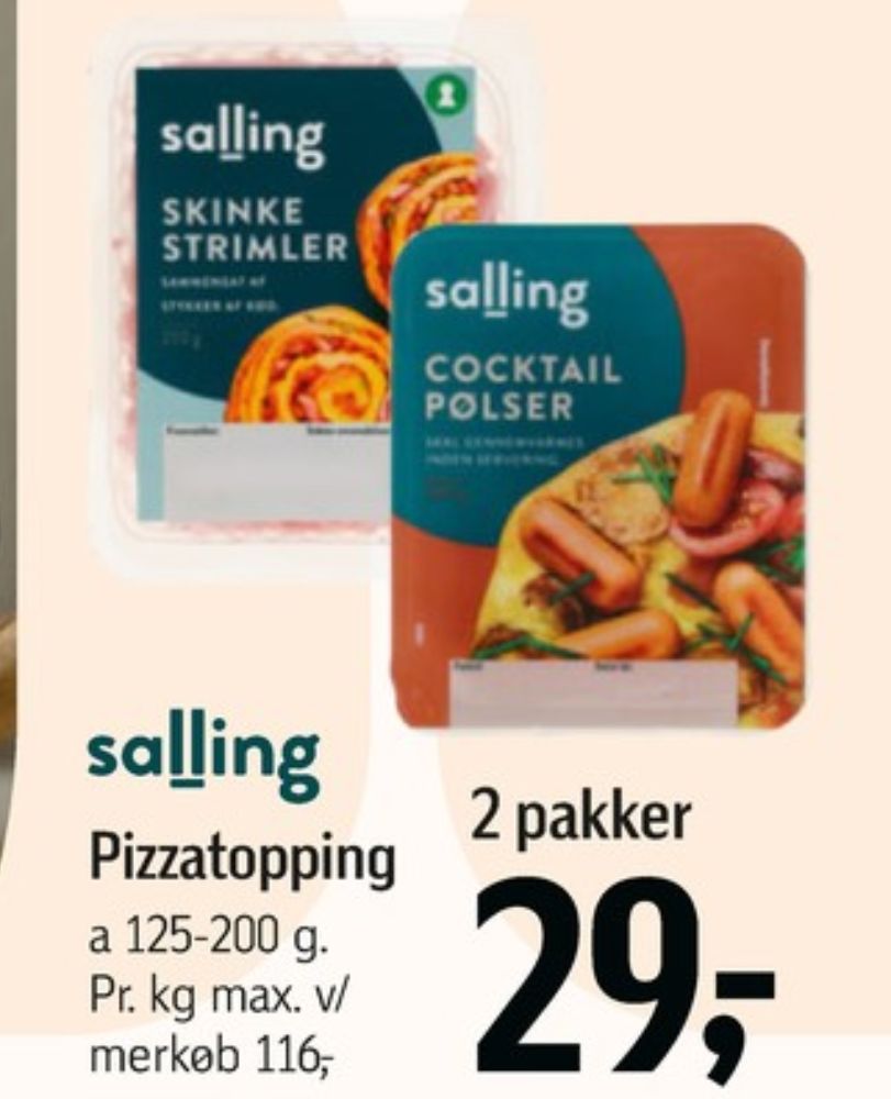 Salling, Cocktailpølser