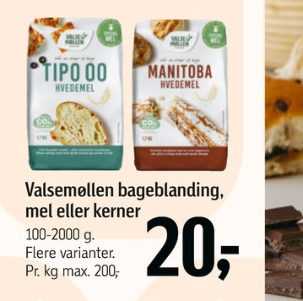 Valsemøllen, Tipo 00 Hvedemel