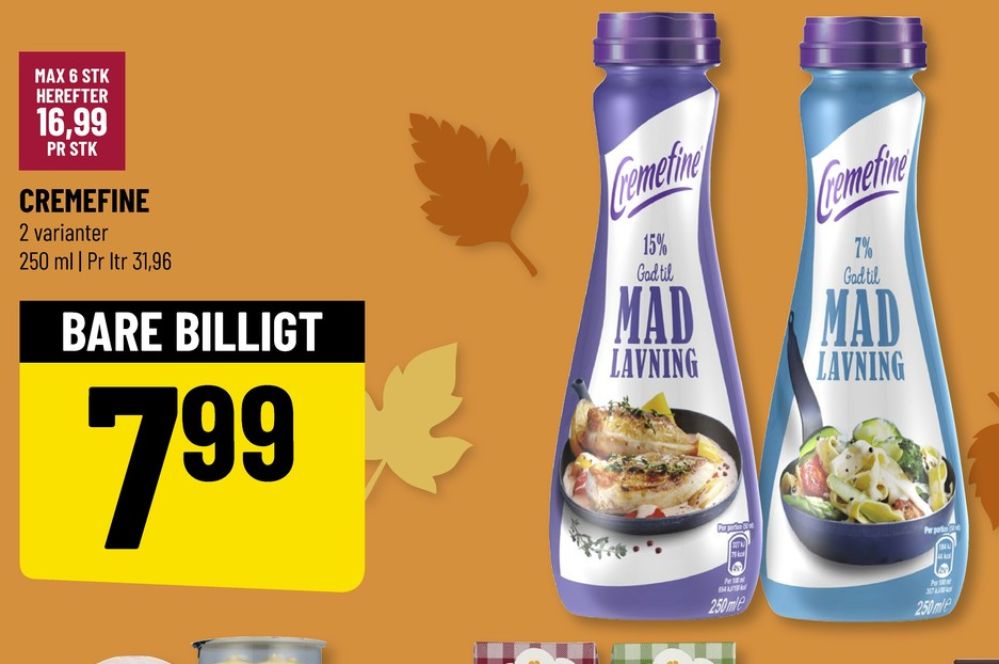 Cremefine, Madlavningsfløde 15 %