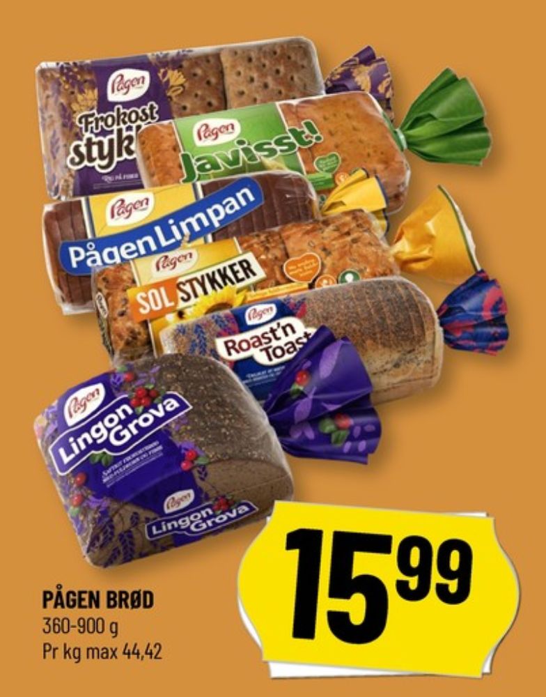 Pågen LingonGrova, Rugbrødsskiver