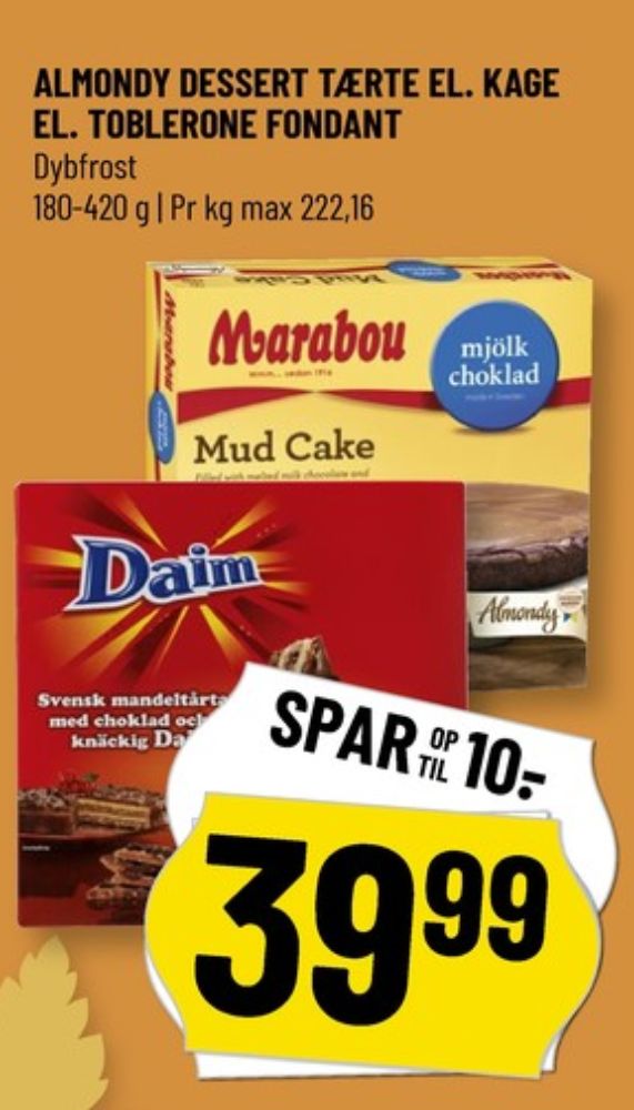 Almondy, Tobleronetærte