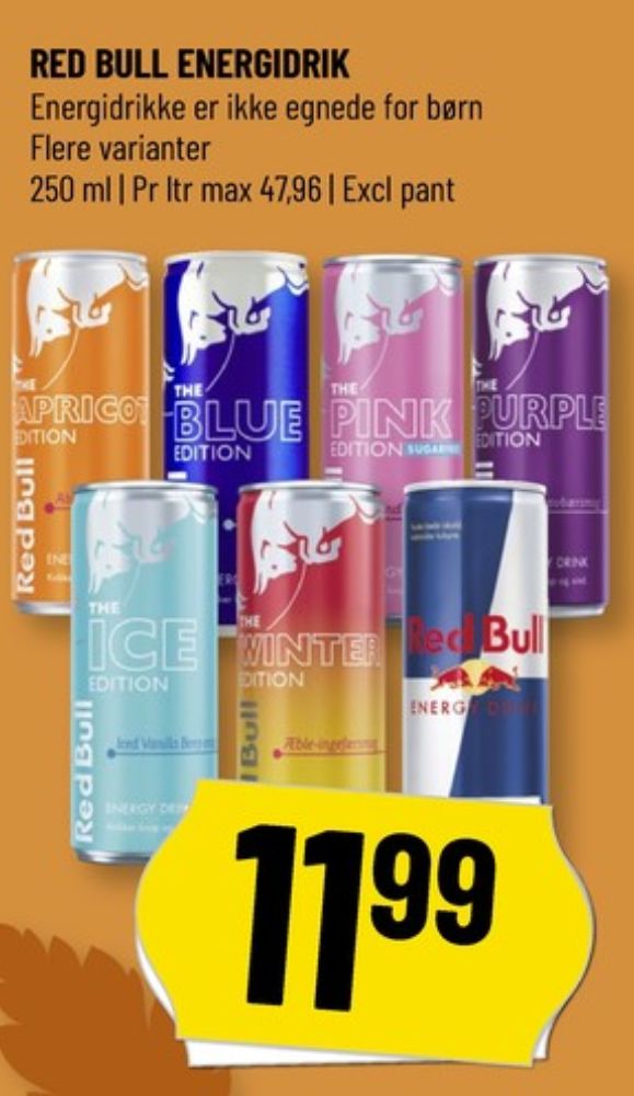 Red Bull The Blue Edition, Energidrik