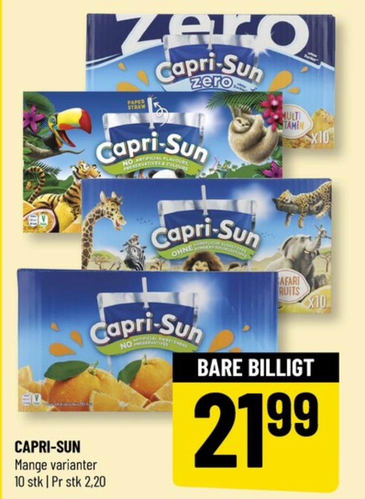 Capri-Sun, Frugtdrik Safari Fruits