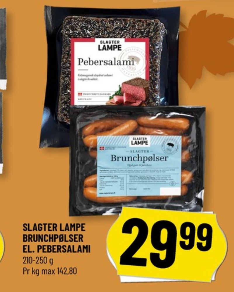 Slagter Lampe, Brunchpølser