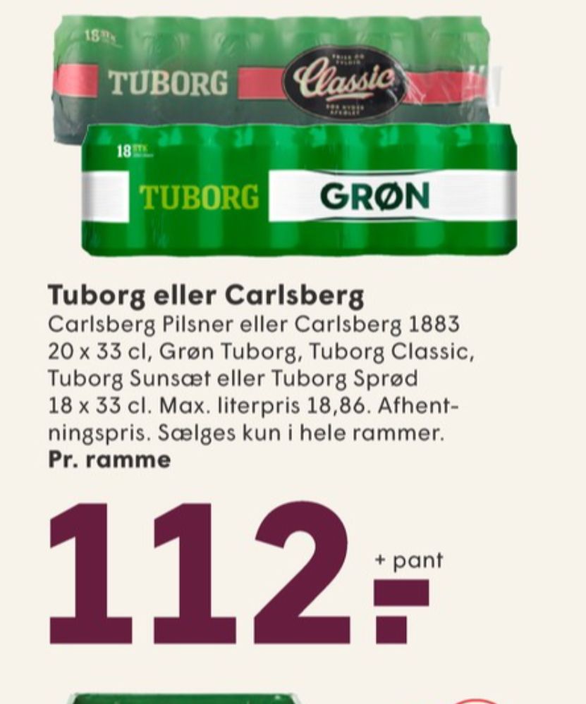 Tuborg Grøn, Øl 18 pk.