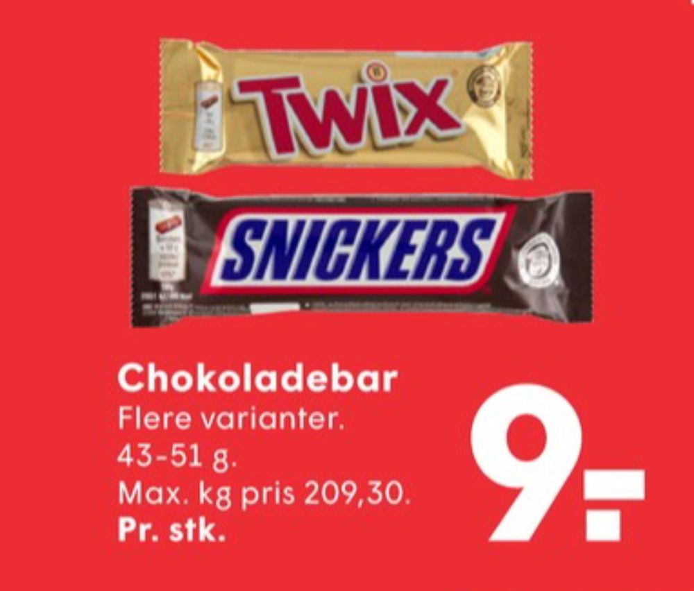 Snickers, Chokoladebar