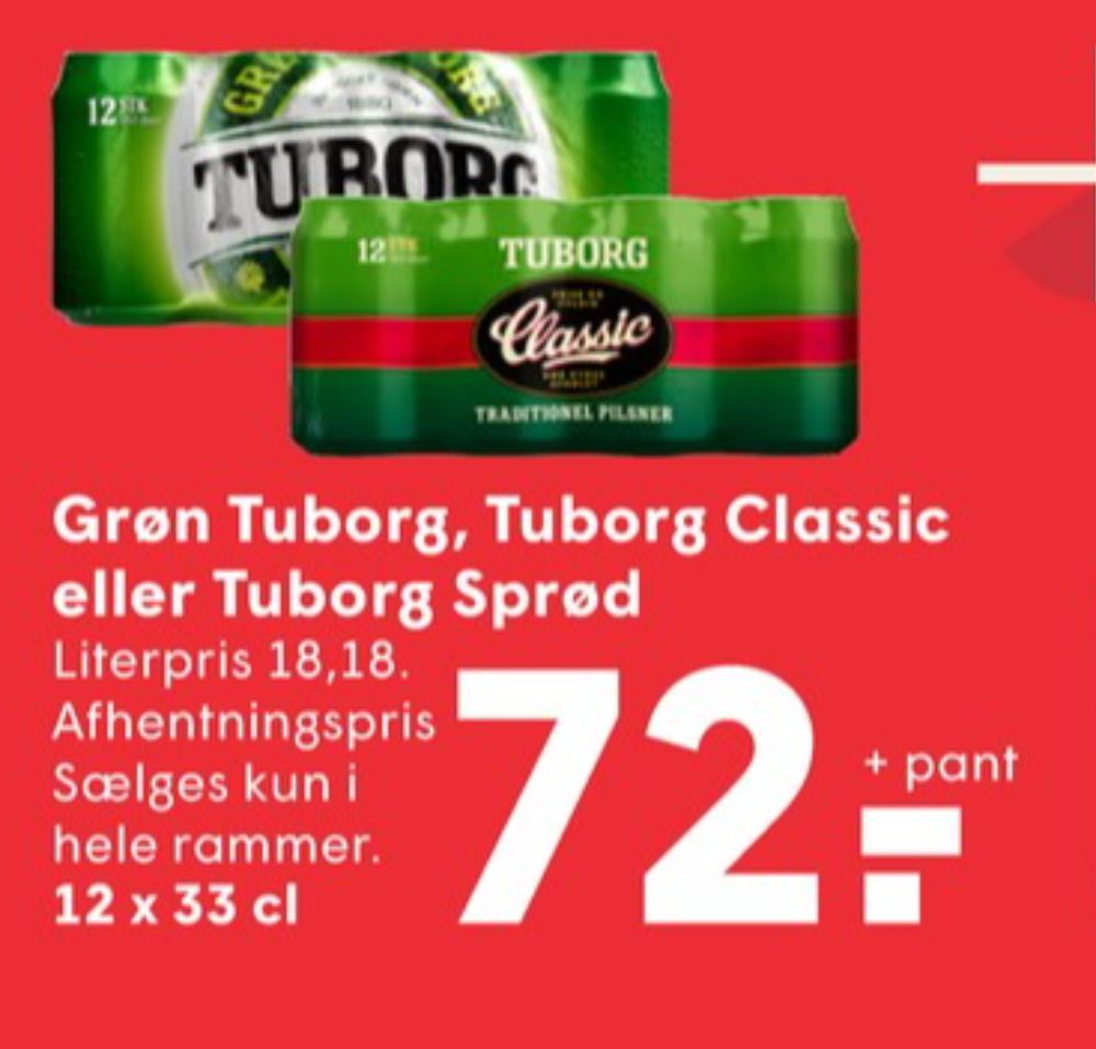 Tuborg Sprød, Øl 12 pk.