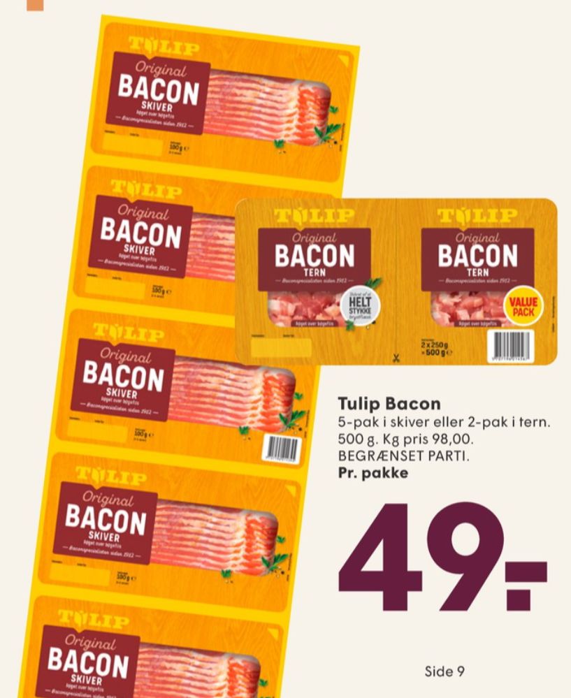 Tulip, Bacontern