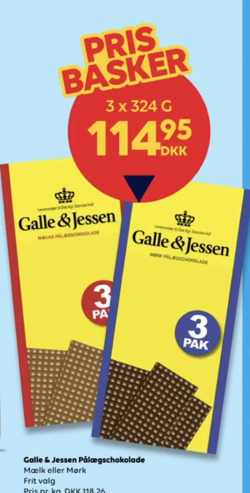 Galle & Jessen, Pålægschokolade Mørk