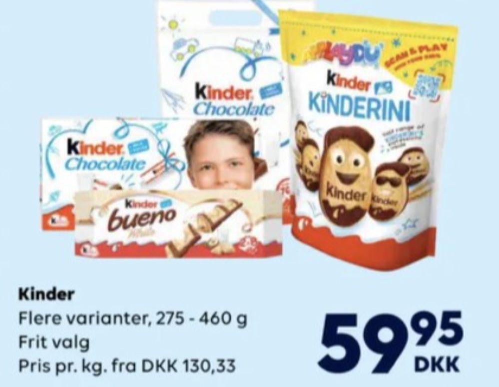 Kinder Chocolate Mini, Chokoladestænger