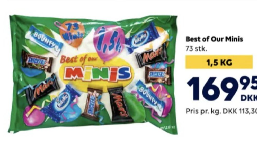 Mars Mixed Minis, Chokoladebar