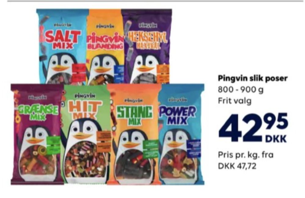 Toms Pingvin Pingvin Lakridskonfekt, Slikposer
