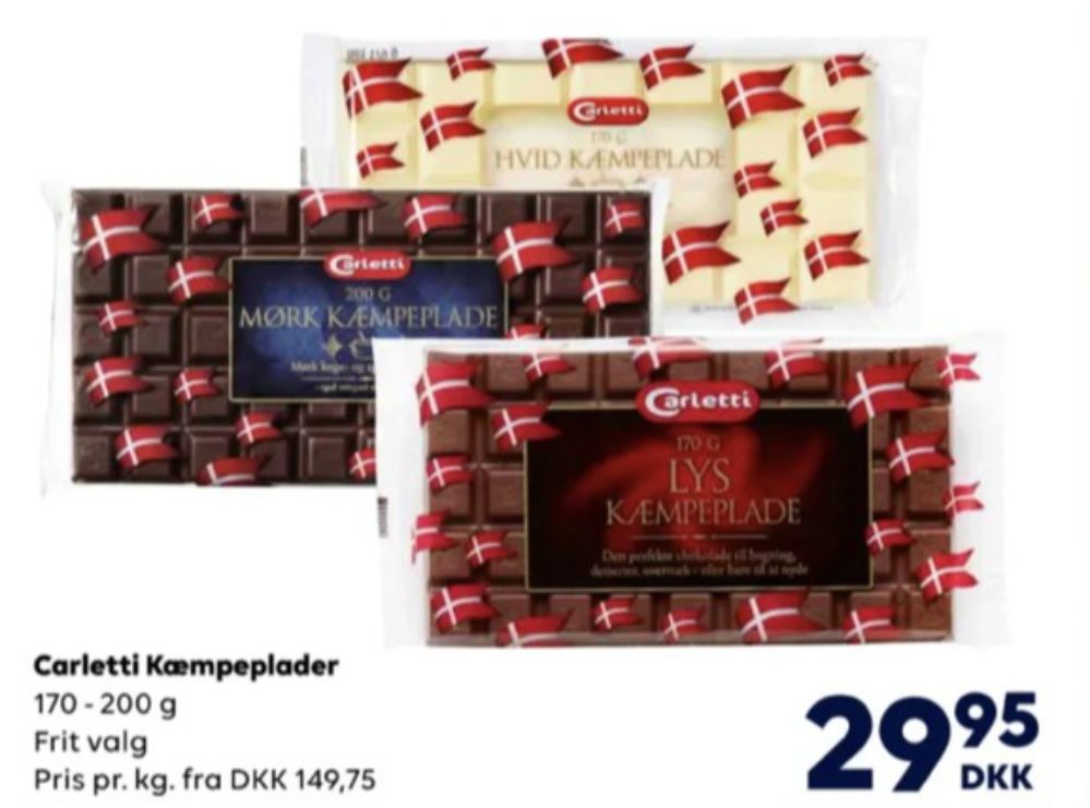 Carletti, Mørk Kæmpeplade 70%