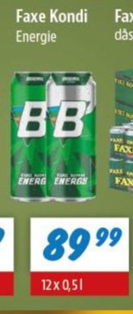 Faxe Kondi Booster Zero, Energidrik 12 pk.