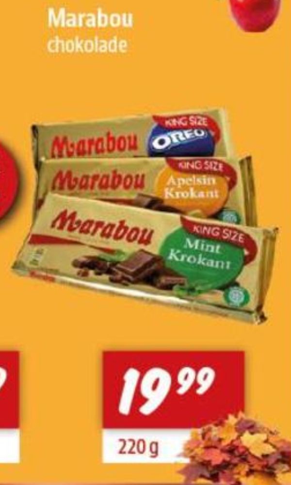 Marabou Oreo, Chokoladeplade 