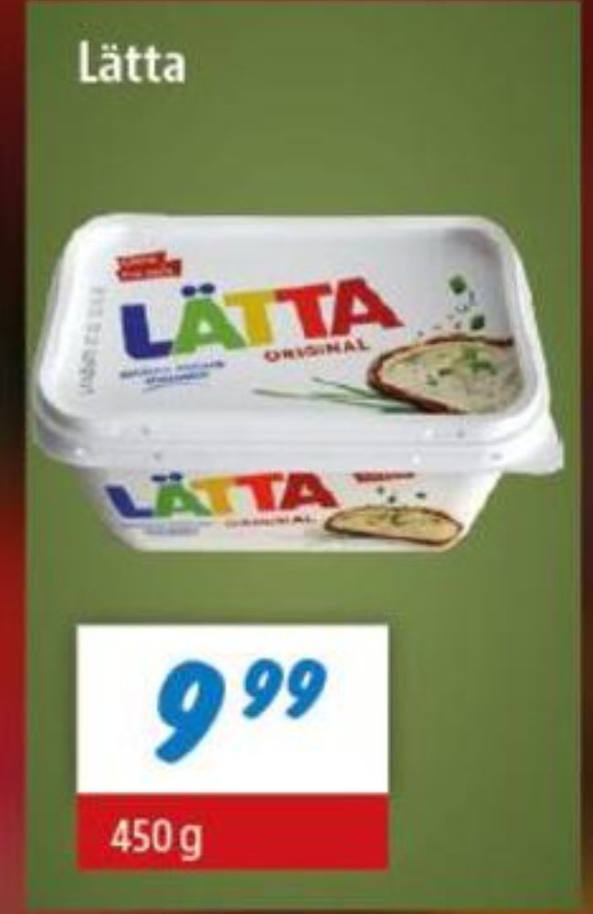Lätta, Margarine-fast