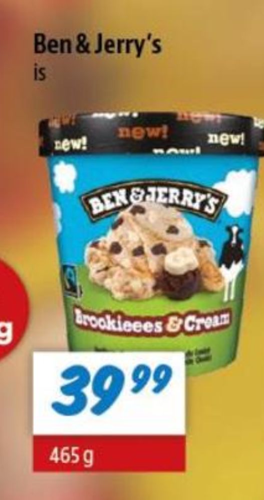 Frisko Ben & Jerry's, Brookieees & Cream Is