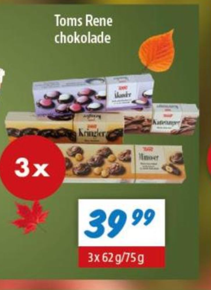 Toms Kringler, Dessertchokolade Mælkechokolade