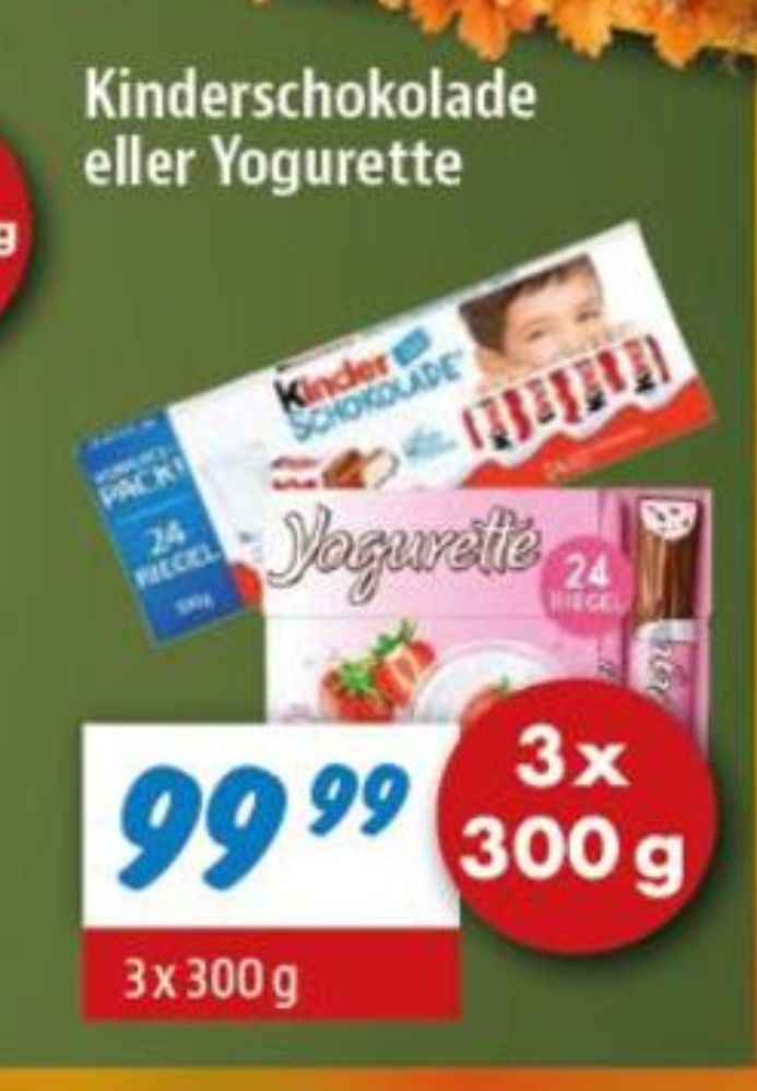 Kinder Riegel, Chokoladestænger