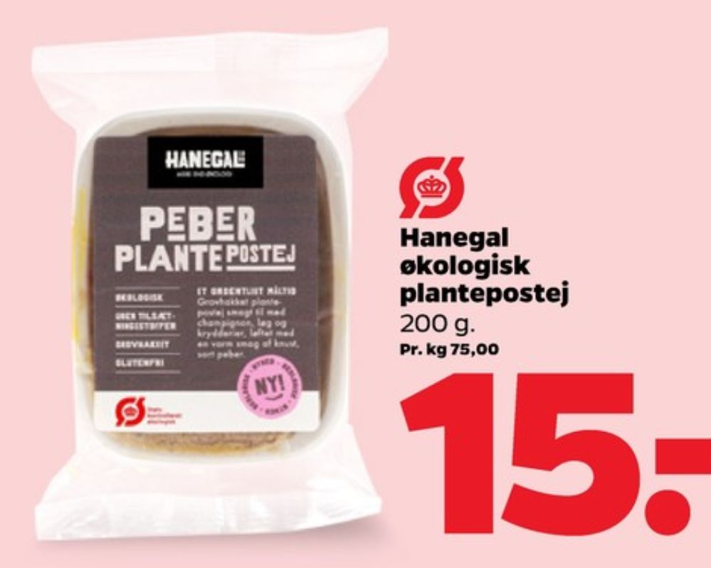 Hanegal, Plantepostej Peber