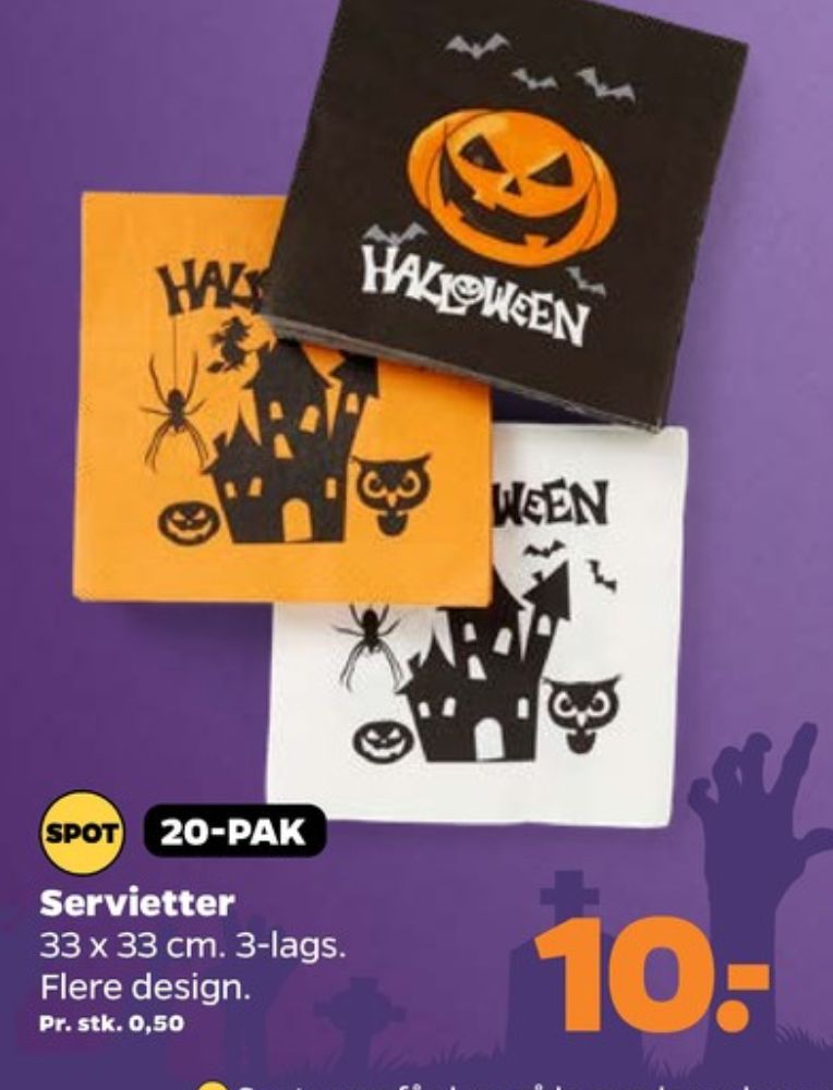 Halloweenservietter