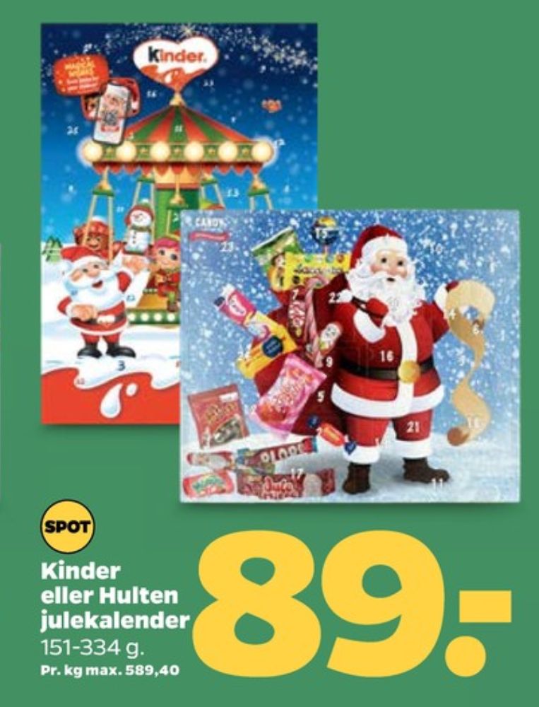 Hultén, Julekalender