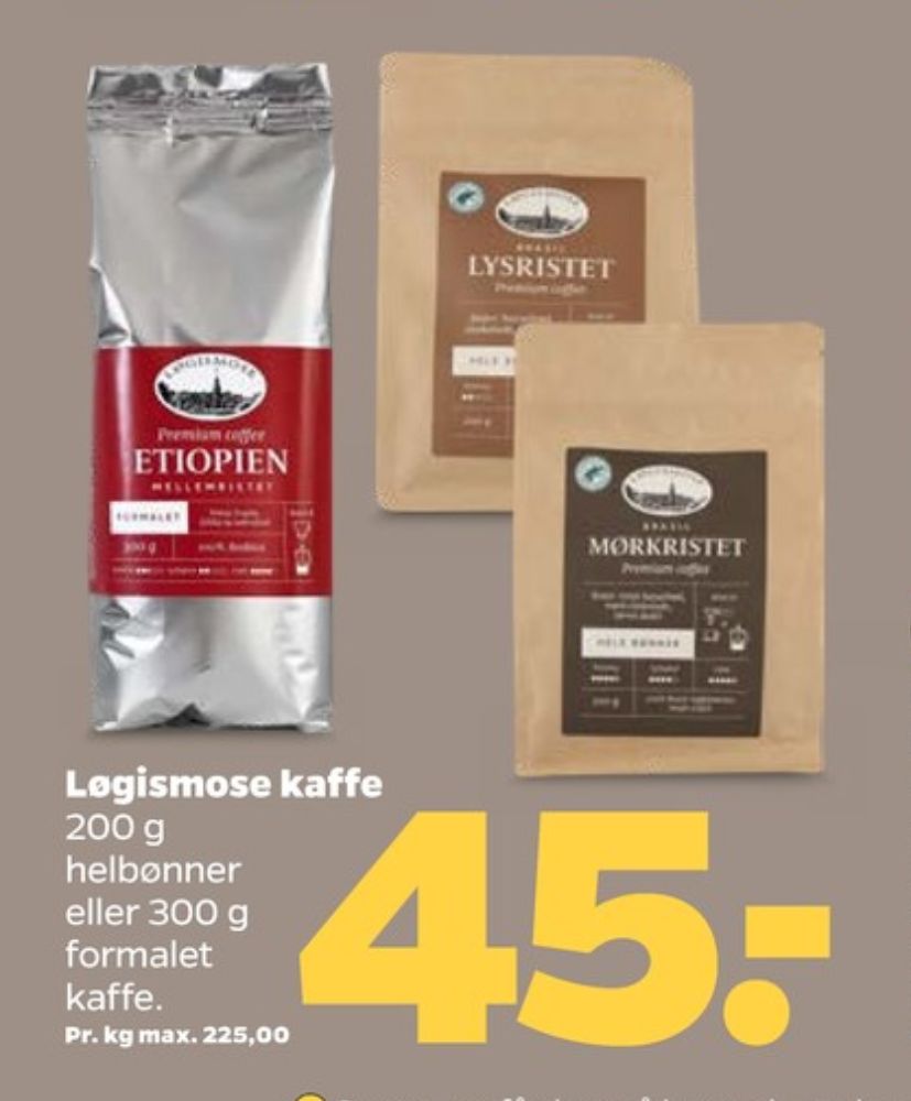 Løgismose Etiopien, Kaffe Formalet