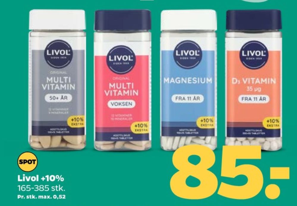 Livol Multi, Vitaminer